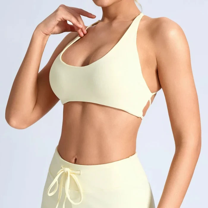 SPARK Women’s Cross-Back Yoga Top with Built-in Bra CY3535