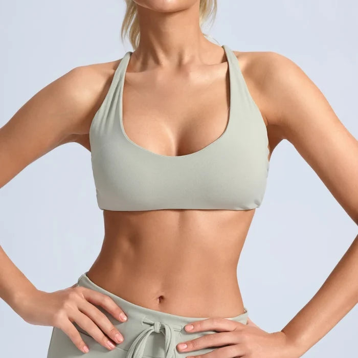 SPARK Women’s Cross-Back Yoga Top with Built-in Bra CY3535