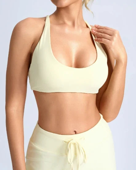 SPARK Women’s Cross-Back Yoga Top with Built-in Bra CY3535