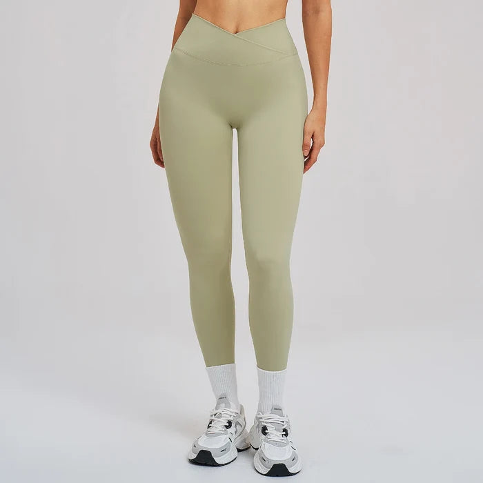 SPARK Women's Crossover Waist Yoga Leggings ZC5544