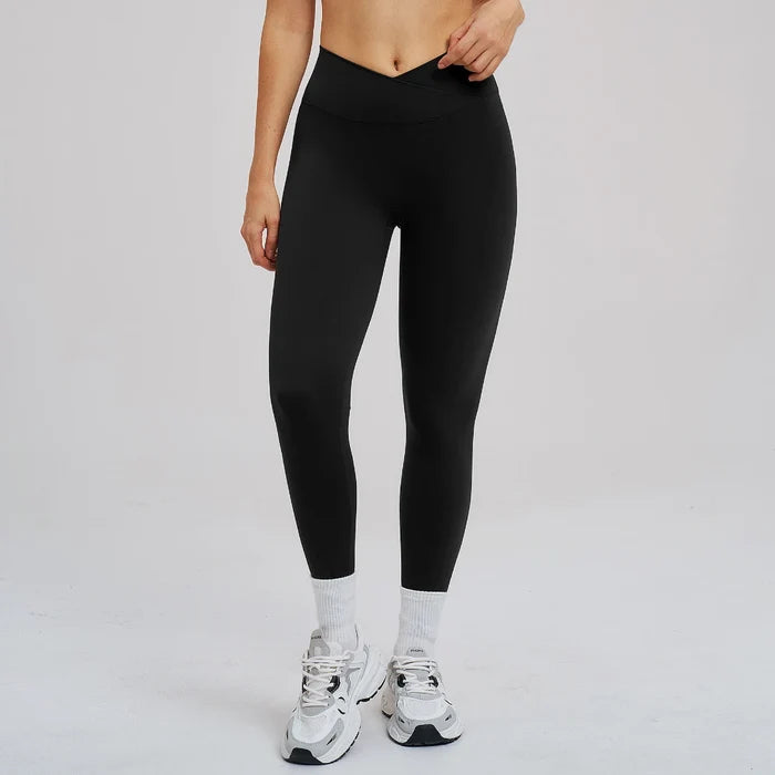 SPARK Women's Crossover Waist Yoga Leggings ZC5544