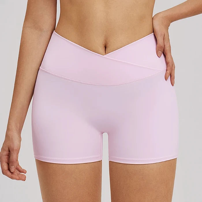 SPARK Women's Crossover Waist Yoga Shorts ZC5544