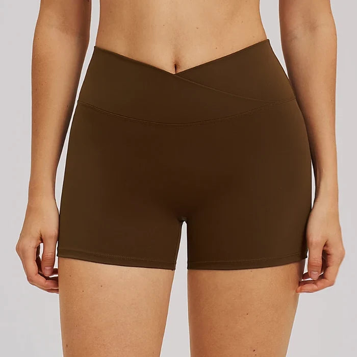 SPARK Women's Crossover Waist Yoga Shorts ZC5544