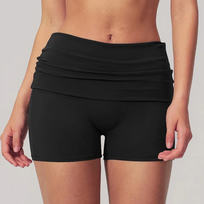 SPARK Women's Folded Waist Yoga Fitness Shorts ZC5558