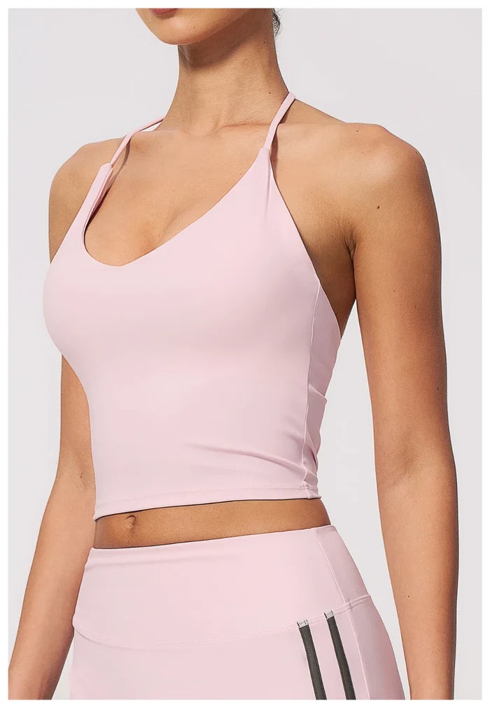 SPARK Women's Halter-Neck I-shaped Back Yoga Fitness Tank Top ZC3588