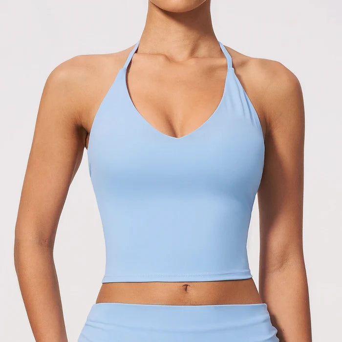 SPARK Women's Halter-Neck I-shaped Back Yoga Fitness Tank Top ZC3588