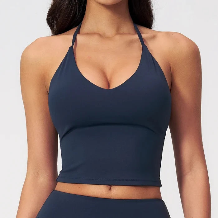 SPARK Women's Halter-Neck I-shaped Back Yoga Fitness Tank Top ZC3588