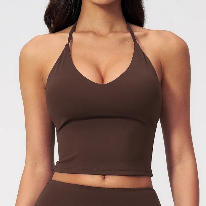 SPARK Women's Halter-Neck I-shaped Back Yoga Fitness Tank Top ZC3588