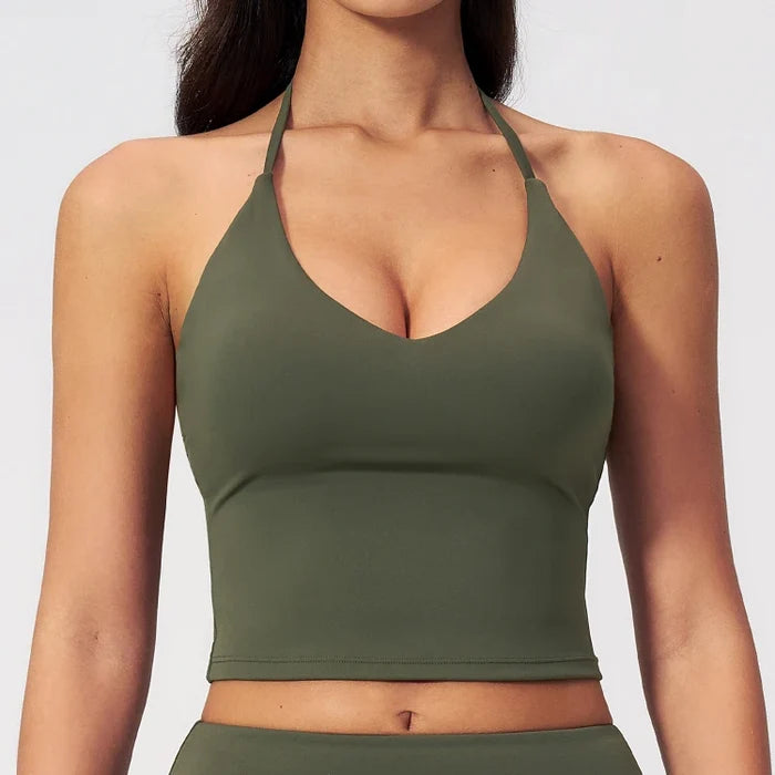 SPARK Women's Halter-Neck I-shaped Back Yoga Fitness Tank Top ZC3588