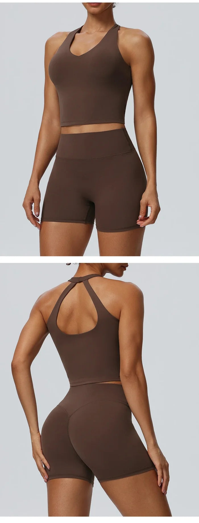 SPARK Women's Halter Neck Yoga Tank Top Open Back YEL62125