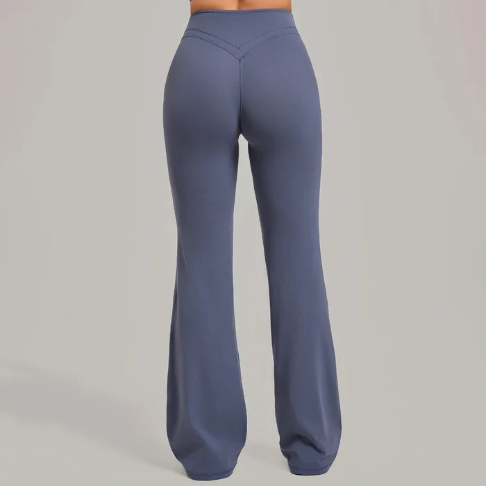 SPARK Women's High Waist Crossover Flare Yoga Pants QS9089
