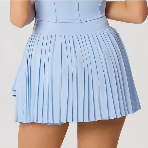 SPARK Women's High Waist Irregular Yoga Pleated Skirt CT2171