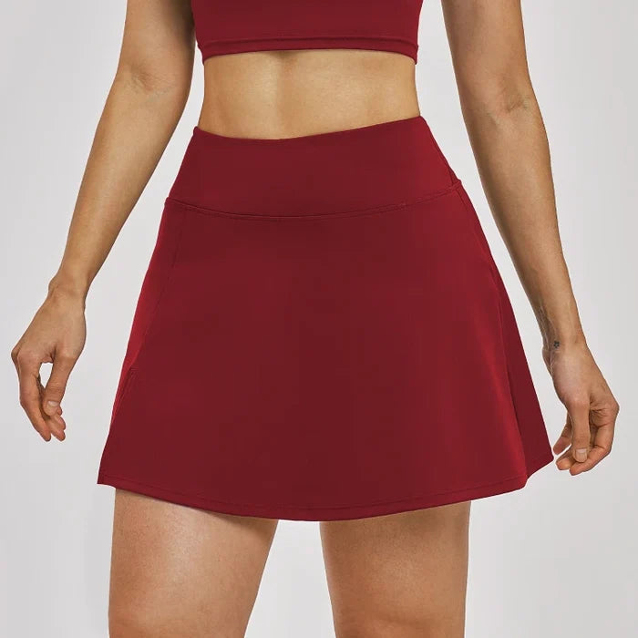 SPARK Women’s High Waisted Tennis Skirt with Built-in Shorts ZC6116