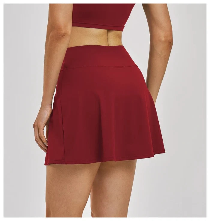 SPARK Women’s High Waisted Tennis Skirt with Built-in Shorts ZC6116