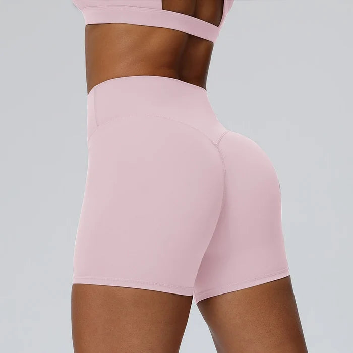 SPARK Women's High-waisted Tight Hip-lifting Yoga Shorts YEL62426