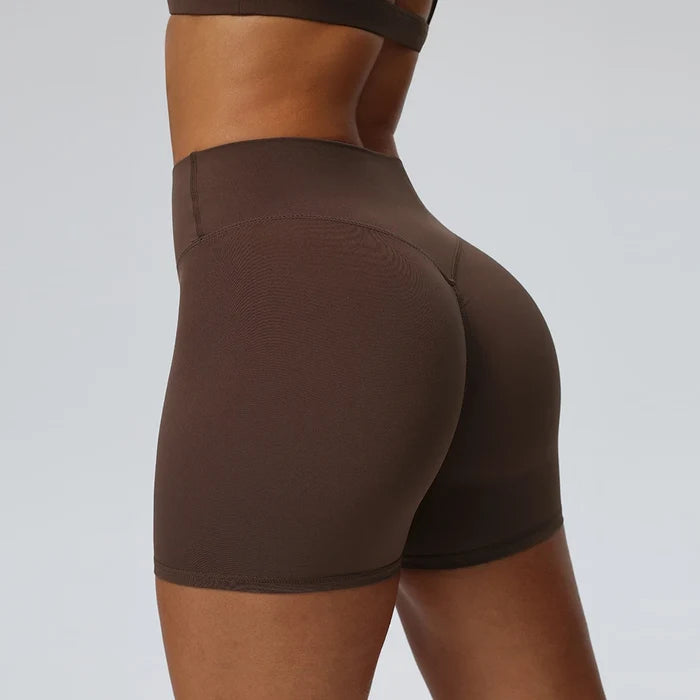 SPARK Women's High-waisted Tight Hip-lifting Yoga Shorts YEL62426