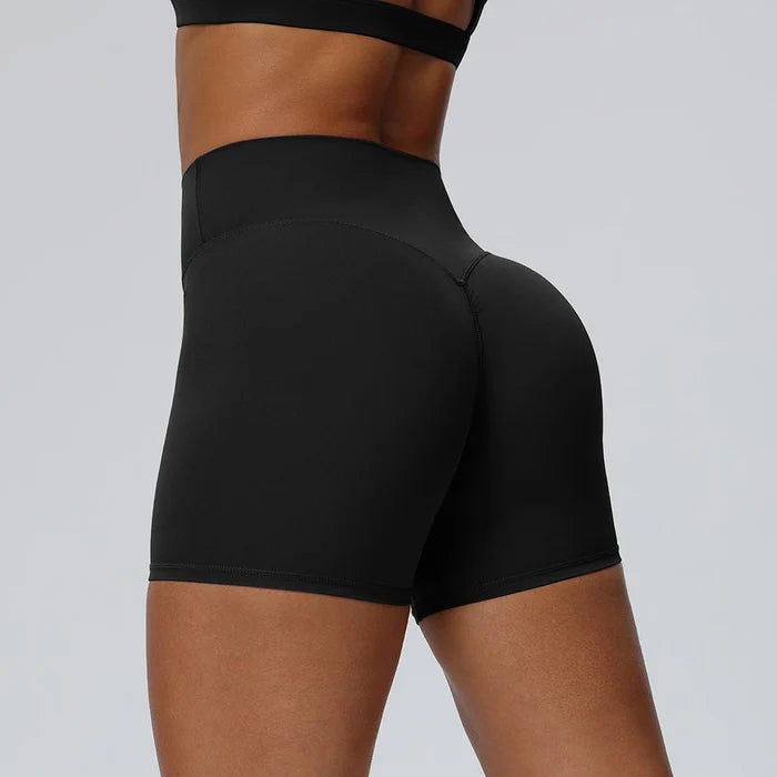SPARK Women's High-waisted Tight Hip-lifting Yoga Shorts YEL62426