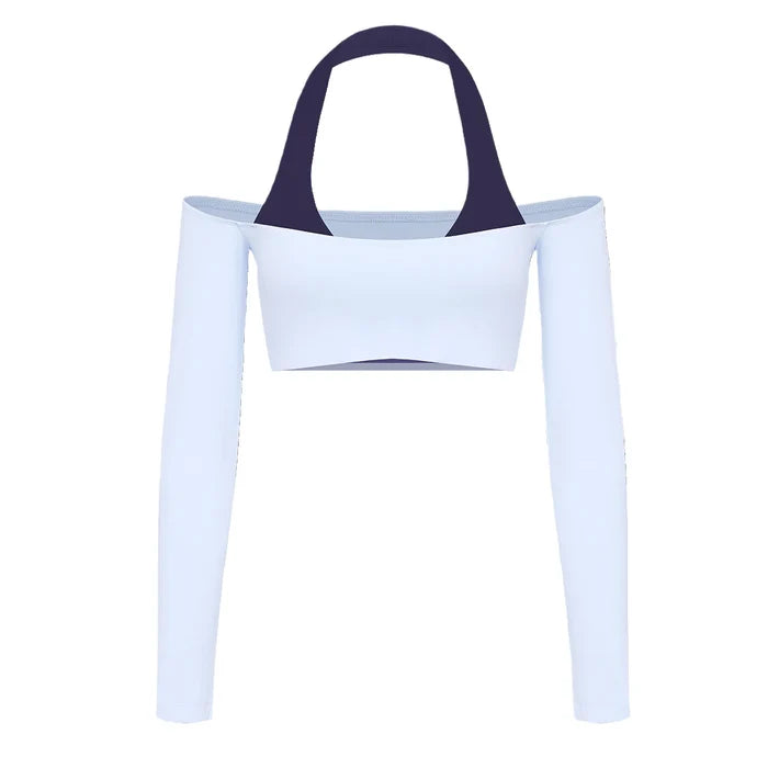 Spark Women's Long Sleeve Crop Top Yoga Shirt FNK881201