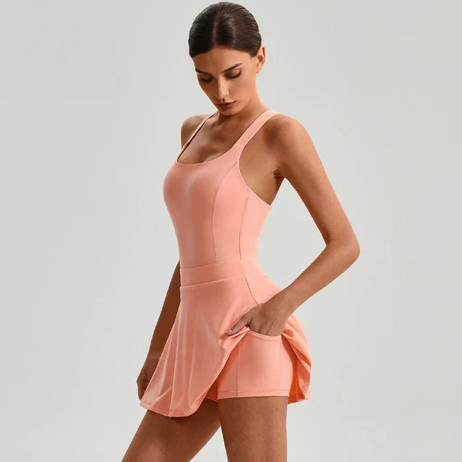 SPARK Women's Naked-Feel Fitness Yoga Tennis Skirt LQ2000