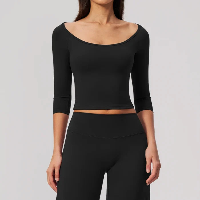 SPARK Women's Quick Dry Half-Sleeve Yoga Fitness Top ZC5529
