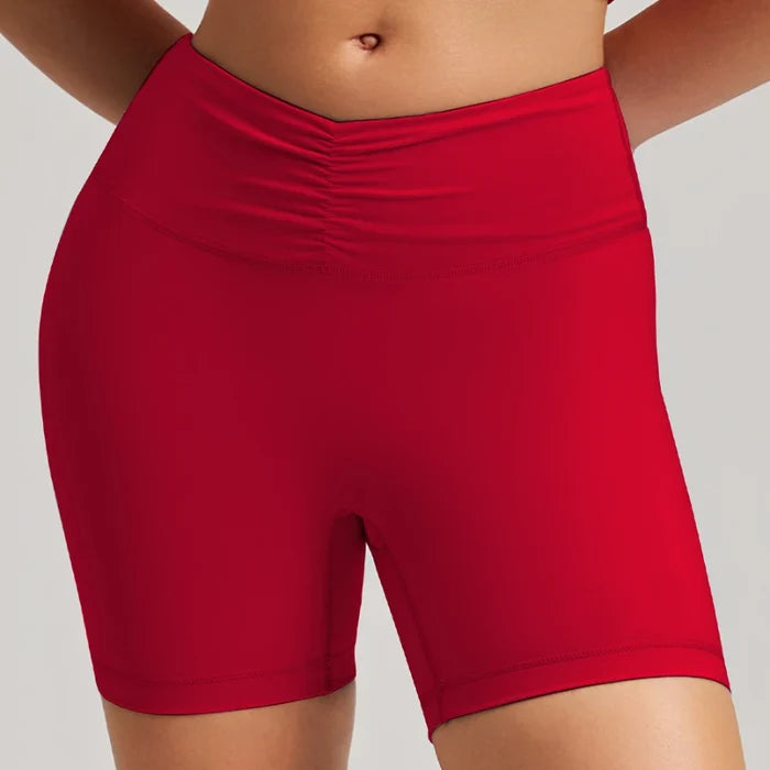SPARK Women’s Scrunched Waist Yoga Gym Shorts RQ3461