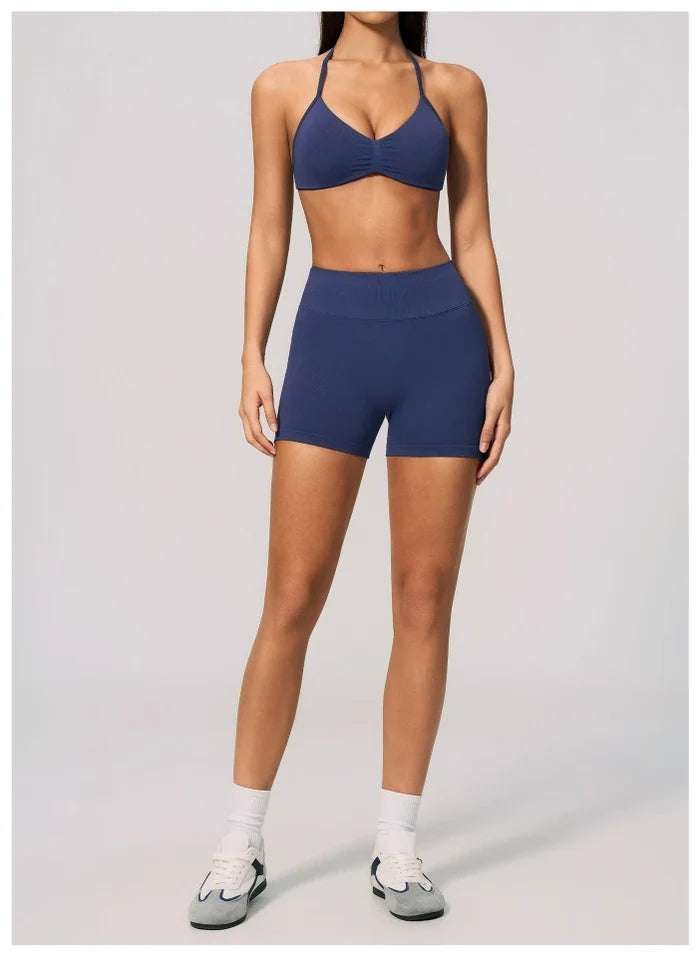 SPARK Women's Seamless High-Waisted Butt-Lifting Yoga Athletic Shorts ZC4535