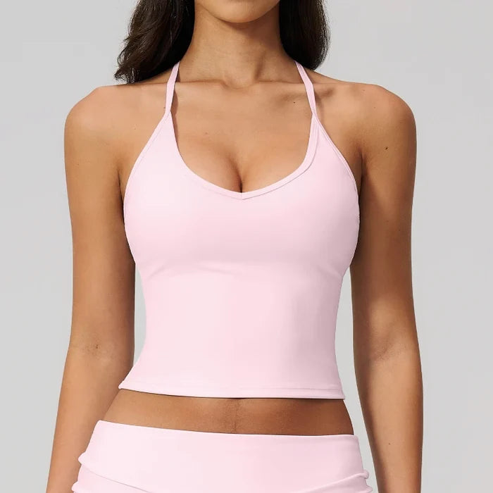 SPARK Women's Spaghetti Strap Halter Racerback Yoga Tank Top ZC5558