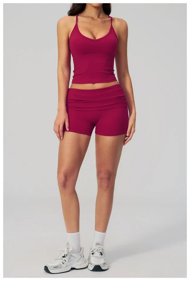 SPARK Women's Spaghetti Strap Halter Racerback Yoga Tank Top ZC5558
