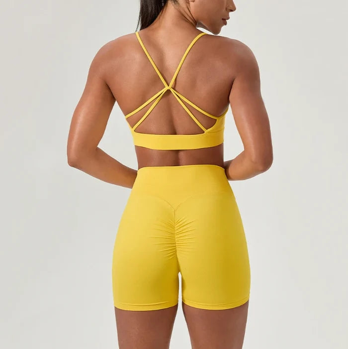 SPARK Women‘s Spring Activewear Yoga 2 Piece Set YEL52758+52459