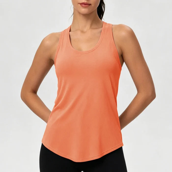 SPARK Women's Summer Cool Fabric High Elastic Yoga Tank Top YEL12131