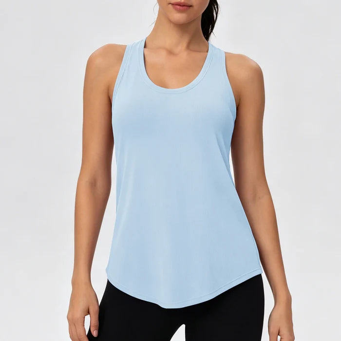 SPARK Women's Summer Cool Fabric High Elastic Yoga Tank Top YEL12131