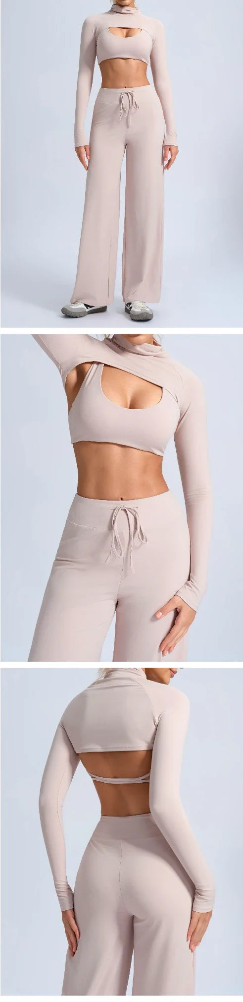 SPARK Women's Summer Hollow Out Yoga Cropped Smock Top CY3515