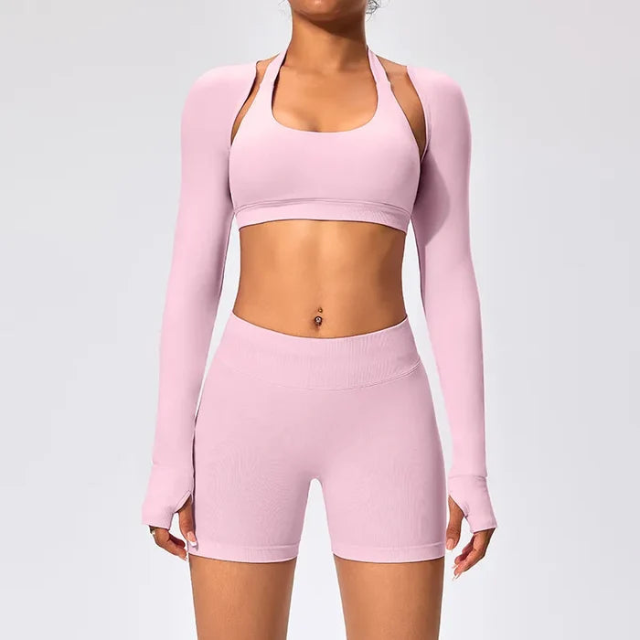 SPARK Women's Thin Smock with Open Back Fitness Cropped Top RX2376