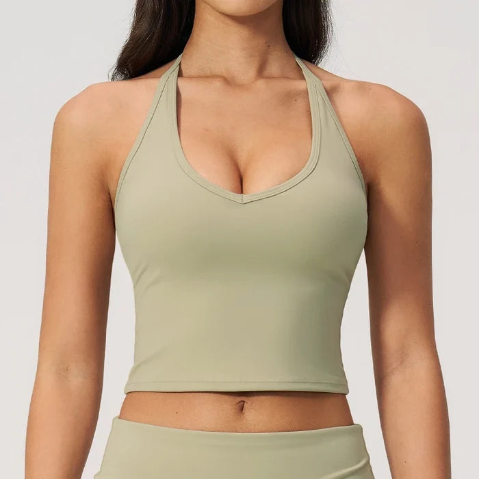 SPARK Women's V Neck Halter Tank Top ZC5529