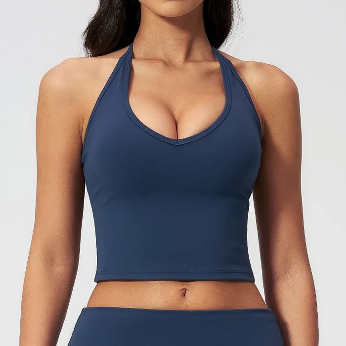 SPARK Women's V Neck Halter Tank Top ZC5529