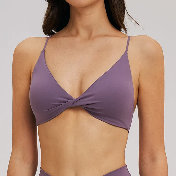 SPARK Women's V-neck Spaghetti Strap Yoga Bra ZC5544