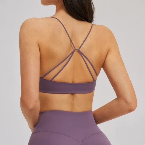 SPARK Women's V-neck Spaghetti Strap Yoga Bra ZC5544