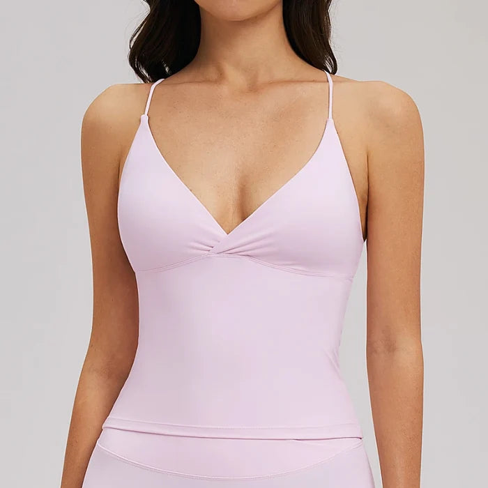 SPARK Women's V-neck Spaghetti Strap Yoga Tank Top ZC5544