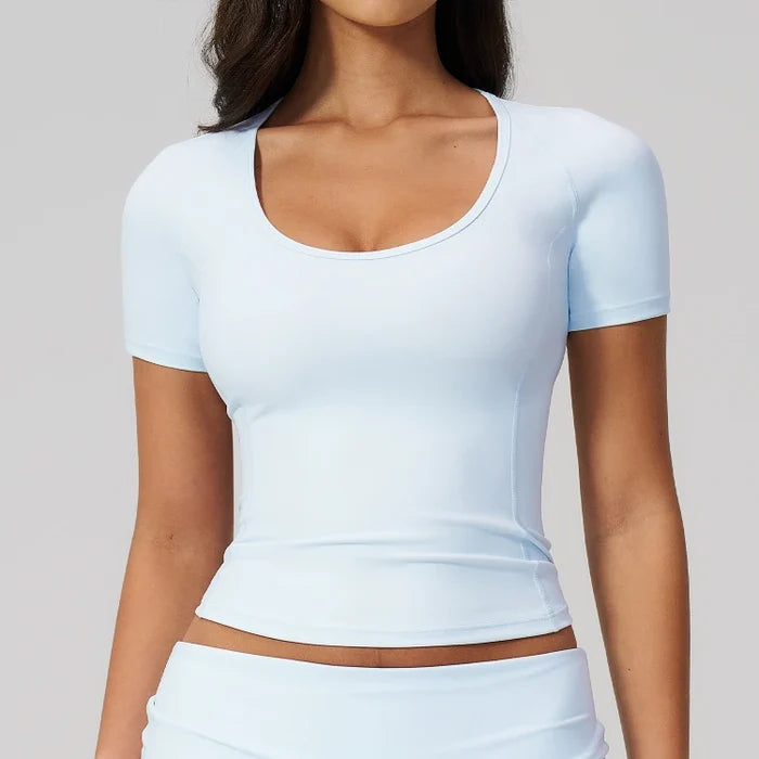 SPARK Women's Versatile Slim-Fit Short Sleeve Yoga Top ZC5558