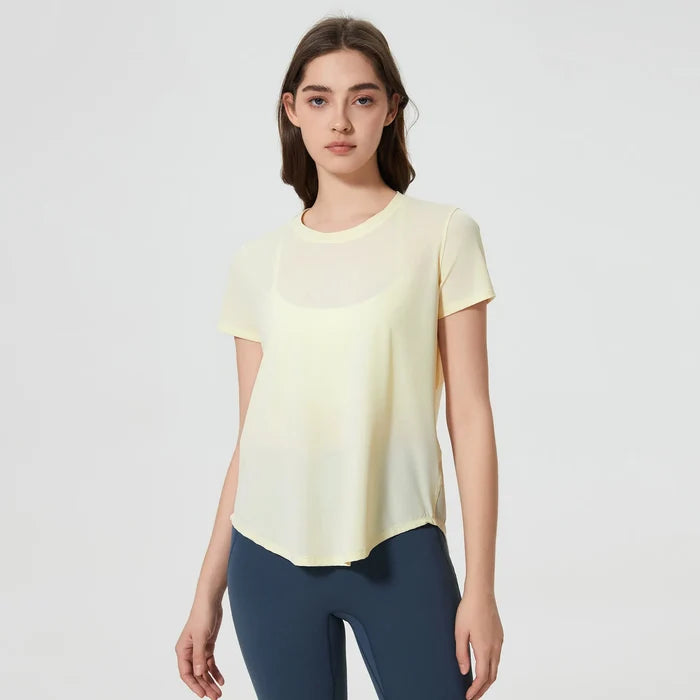 SPARK Yoga Short Sleeve Top with Mesh Back DQ25039