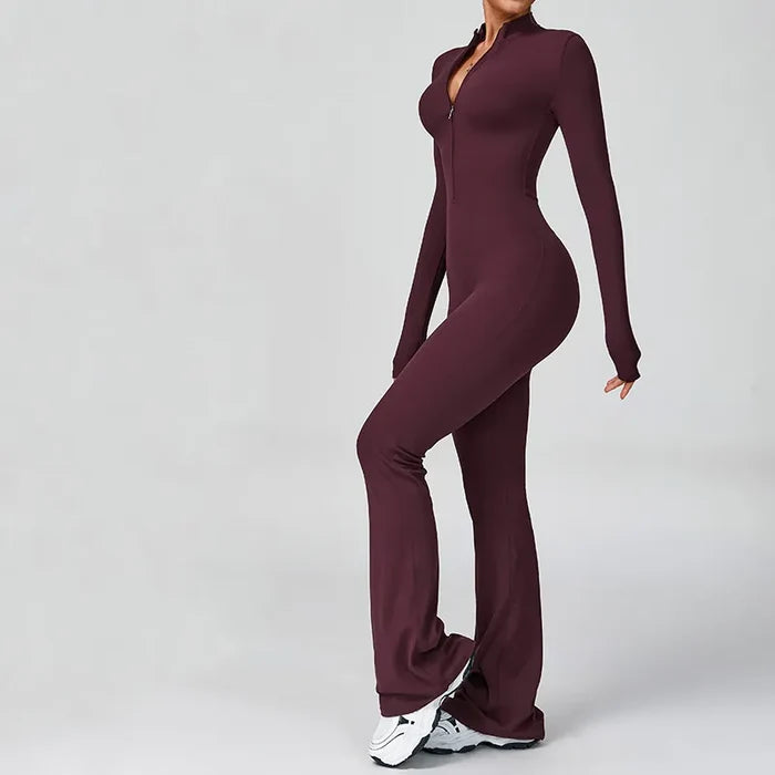 SPARK Zipper Long-sleeved Yoga Jumpsuit ZC2012