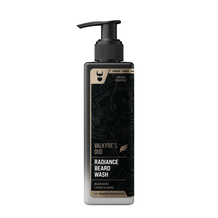 Special Reserve Beard Wash in Valkyrie's Oud scent. The Beard Struggle