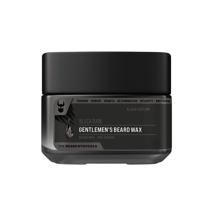 Special Reserve Beard Wax in Black Rain scent. The Beard Struggle