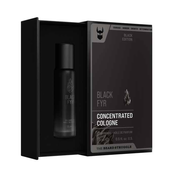 Special Reserve Cologne in Black Fyr scent. The Beard Struggle