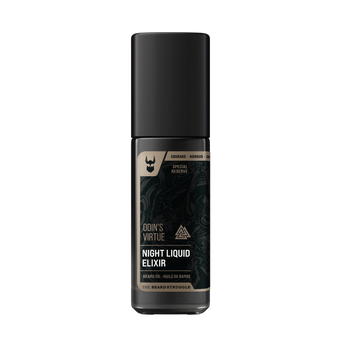 Special Reserve Night Oil in Odin's Virtue scent. The Beard Struggle