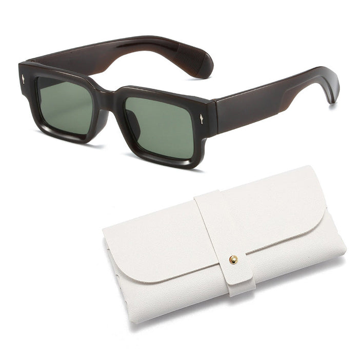 Dark Coffee Frame Green Flake