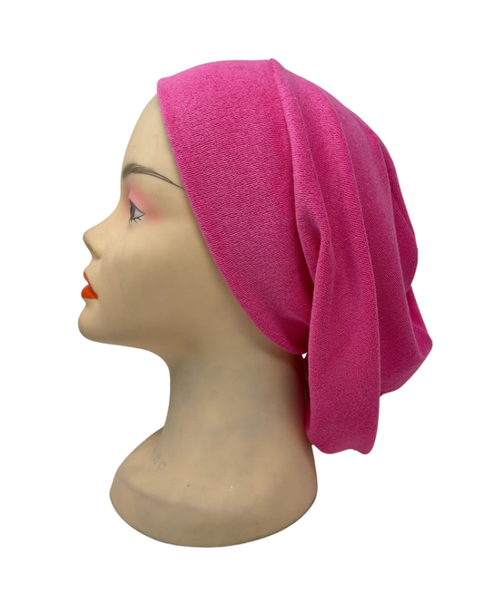 Triple Up SS605 #604 Hot Pink Terry Sleeping Snood Myselflingerie.com