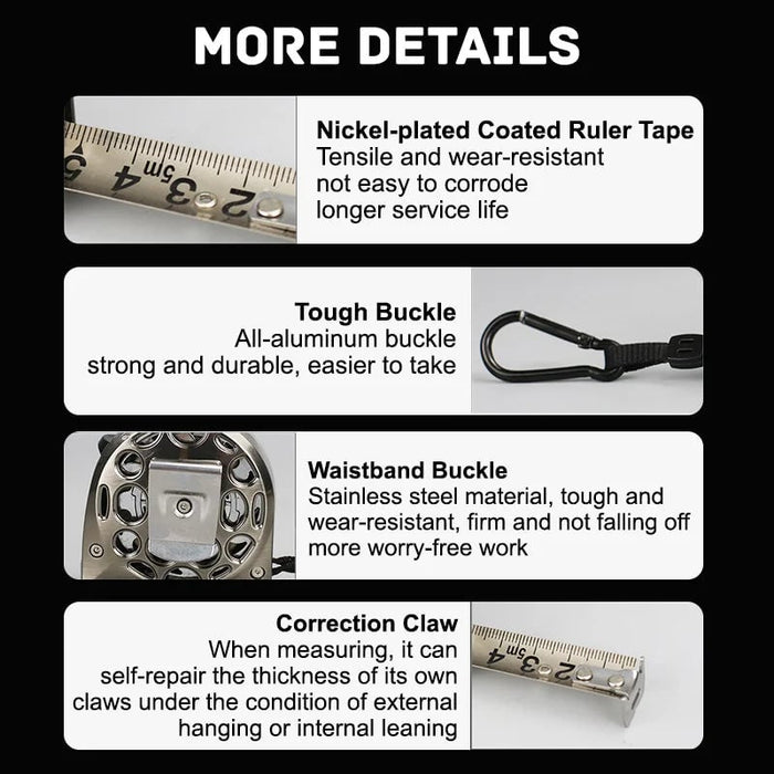 Stainless Steel Anti-corrosion Retractable Metric Ruler