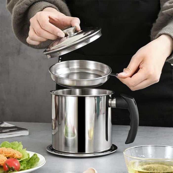 Stainless Steel Oil Strainer Pot