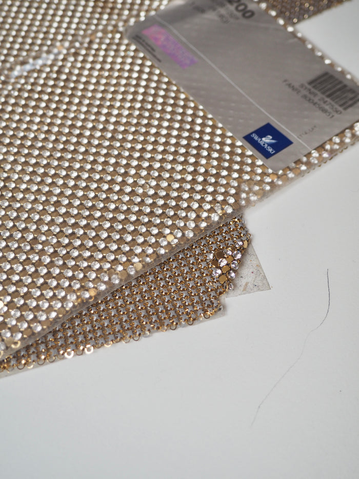 Swarovski Crystal + Gold Chainmail
